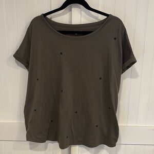 Maurice’s 24/7 Olive Green Star-Patterned Women's Top size XXL
